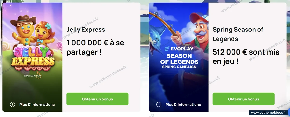 Campagnes promotionnelles relayées par Millionz Casino